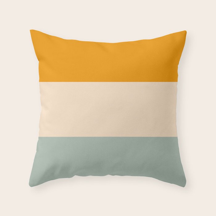 Heracles - Minimal Summer Retro Stripes Throw Pillow Gallery Image 6