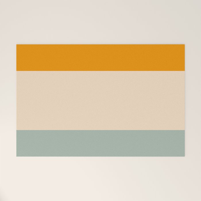 Heracles - Minimal Summer Retro Stripes Welcome Mat Gallery Image 1
