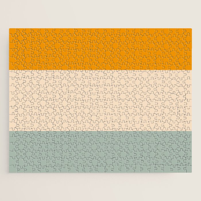 Heracles - Minimal Summer Retro Stripes Jigsaw Puzzle Gallery Image 1
