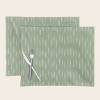 Raindrop Boho Abstract Pattern, Sage Green Placemat Gallery Image 1