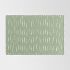 Raindrop Boho Abstract Pattern, Sage Green Rug Gallery Image 2