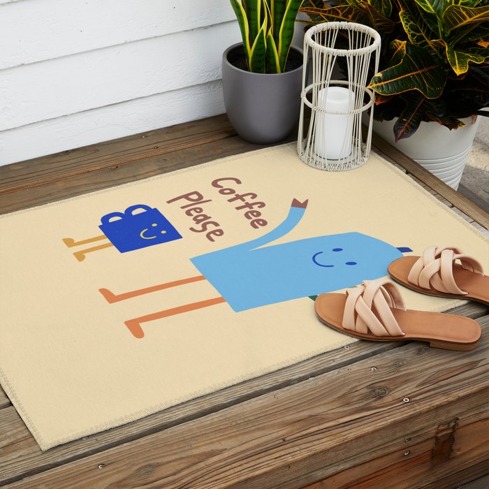 coffee please Outdoor Rug Gallery Image 2