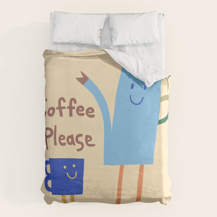 coffee please Duvet Cover Gallery Image 1
