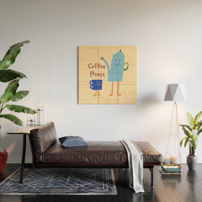 coffee please Wood Wall Art Gallery Image 2
