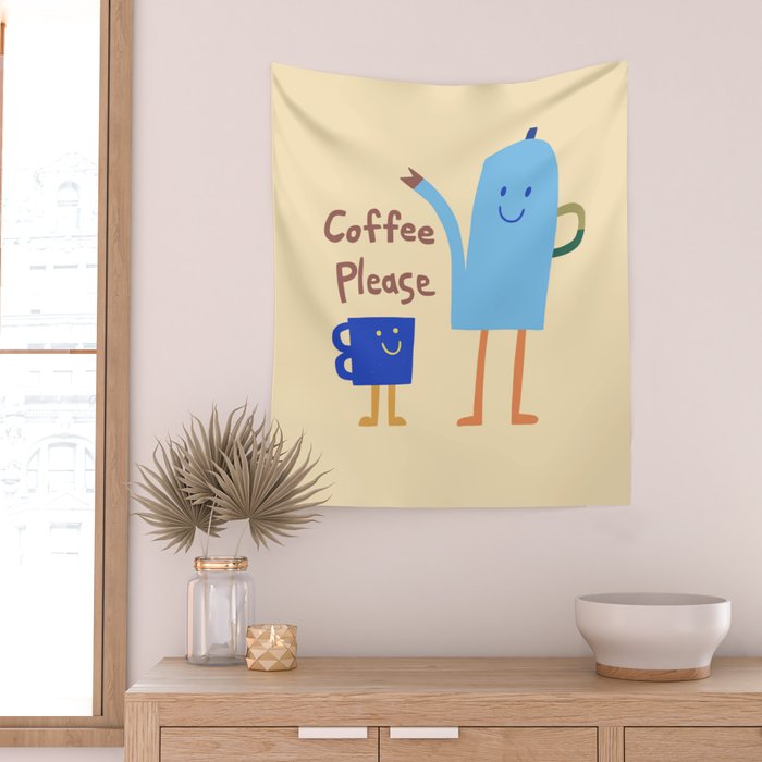 coffee please Wall Tapestry Gallery Image 2