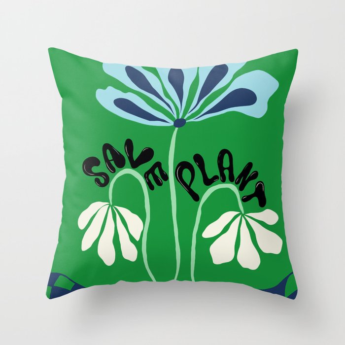 Save Plants Throw Pillow Gallery Image 6