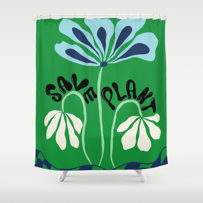Save Plants Shower Curtain Gallery Image 1