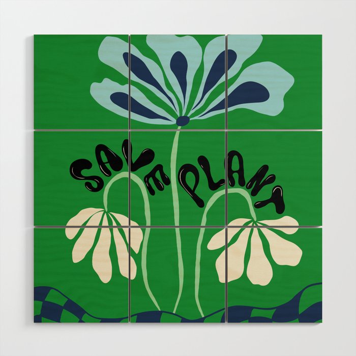 Save Plants Wood Wall Art Gallery Image 1