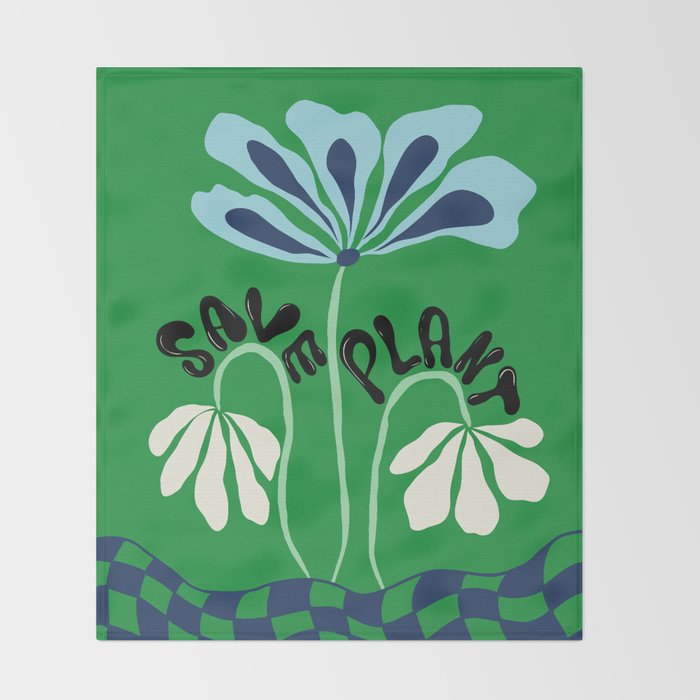 Save Plants Throw Blanket Gallery Image 2