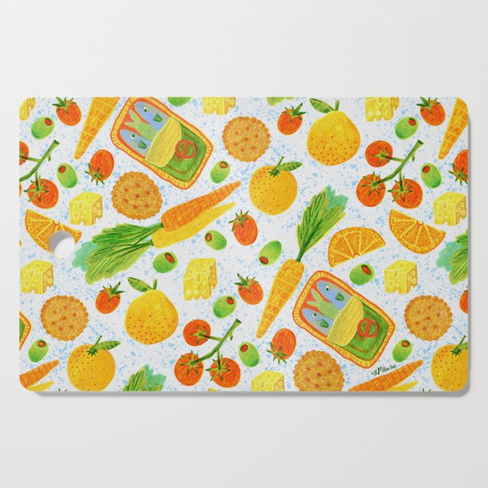 Kitchen Snacks & Apps in Orange & White Cutting Board Gallery Image 1