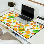 Kitchen Snacks & Apps in Orange & White Desk Mat Gallery Image 2