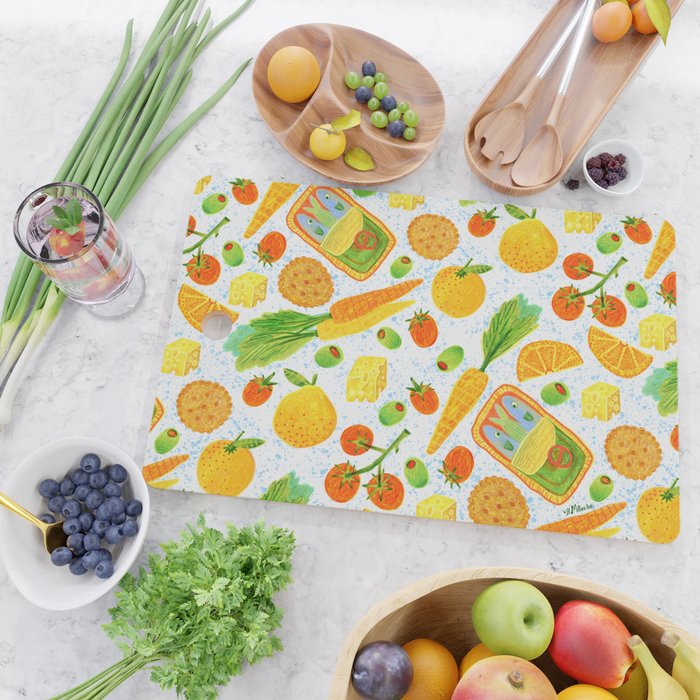 Kitchen Snacks & Apps in Orange & White Cutting Board Gallery Image 2