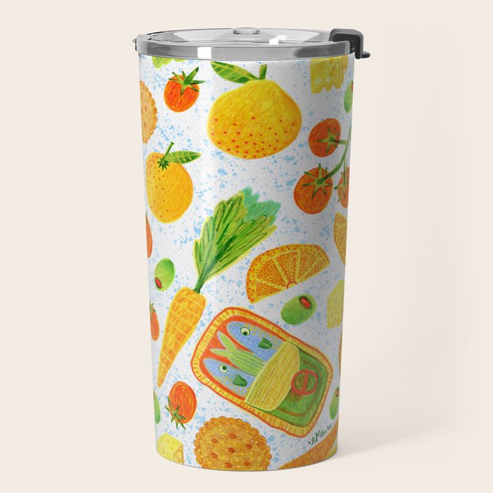 Kitchen Snacks & Apps in Orange & White Travel Mug Gallery Image 2