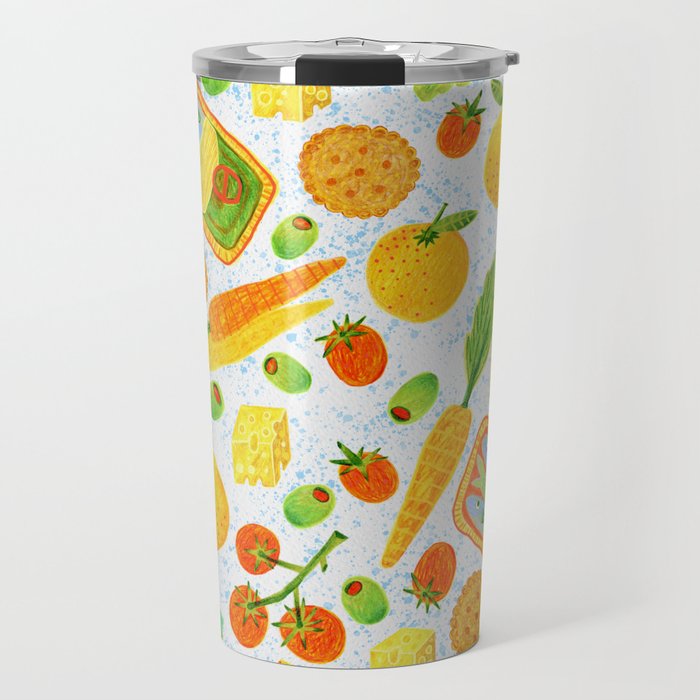 Kitchen Snacks & Apps in Orange & White Travel Mug Gallery Image 1