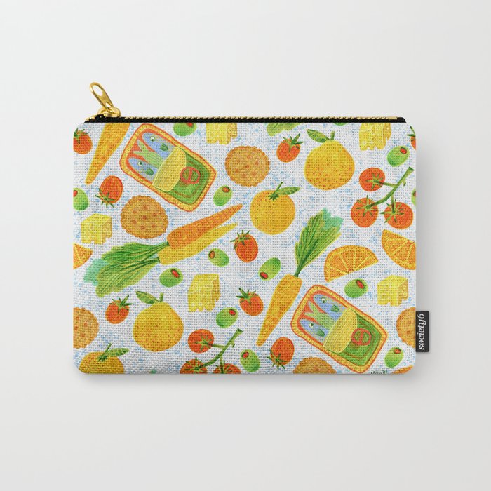 Kitchen Snacks & Apps in Orange & White Carry All Pouch Gallery Image 1