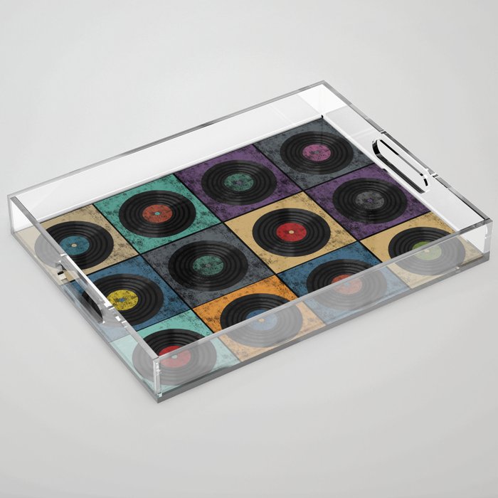 Vinyl Records Acrylic Tray Gallery Image 1