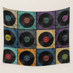Vinyl Records Wall Tapestry Gallery Image 4