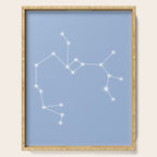 Sagittarius Zodiac Star Constellation Line Art Sky Blue Serving Tray Gallery Image 1