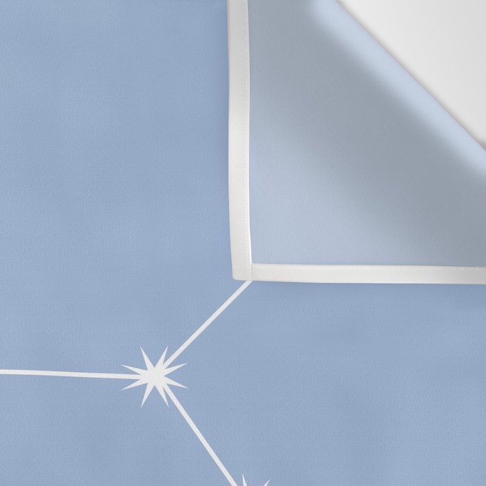 Sagittarius Zodiac Star Constellation Line Art Sky Blue Wall Tapestry Gallery Image 3