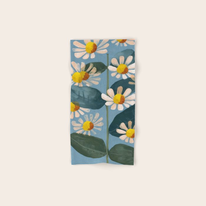 Daisy Flower Painting Bath Towel Gallery Image 1