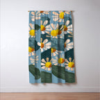 Daisy Flower Painting Window Curtain Gallery Image 3