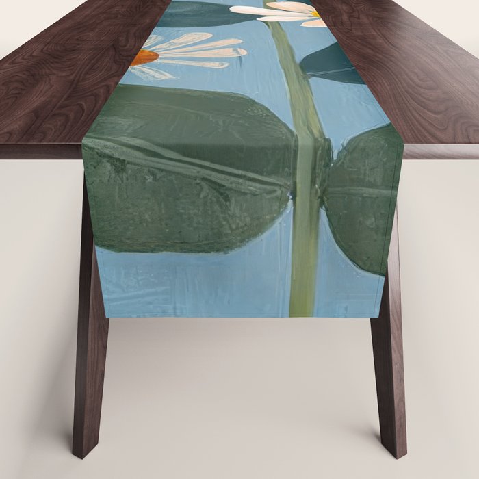 Daisy Flower Painting Table Runner Gallery Image 1