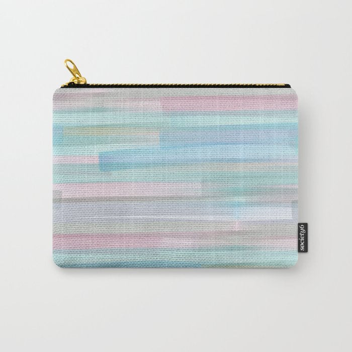Abstract Watercolor Waves in Sky & Seafoam Carry All Pouch Gallery Image 1