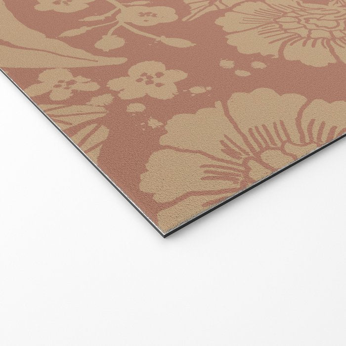 Terracotta and Golden Floral Pattern   Welcome Mat Gallery Image 2