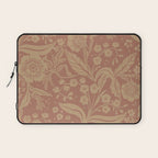 Terracotta and Golden Floral Pattern   Laptop Sleeve Gallery Image 1
