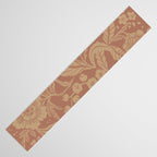 Terracotta and Golden Floral Pattern   Table Runner Gallery Image 3