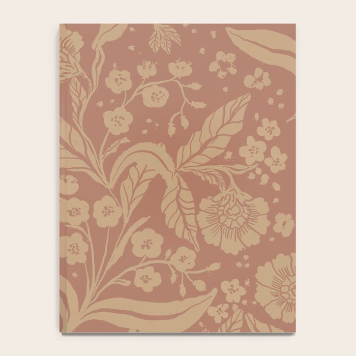 Terracotta and Golden Floral Pattern   Notebook Gallery Image 4