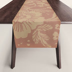 Terracotta and Golden Floral Pattern   Table Runner Gallery Image 1