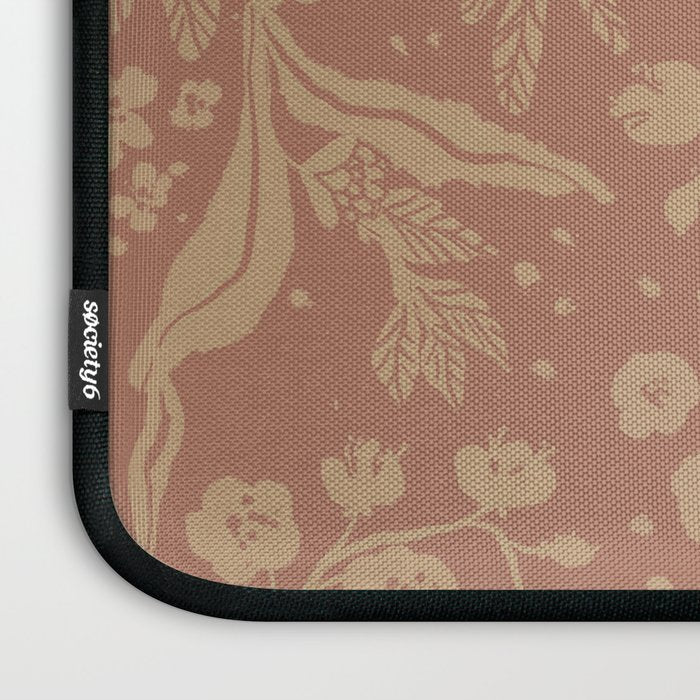 Terracotta and Golden Floral Pattern   Laptop Sleeve Gallery Image 3