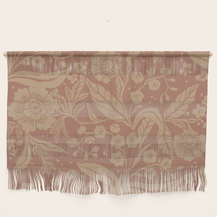 Terracotta and Golden Floral Pattern   Wall Hanging Gallery Image 1