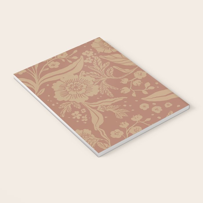 Terracotta and Golden Floral Pattern   Notebook Gallery Image 3