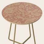 Terracotta and Golden Floral Pattern   Side Table Gallery Image 2