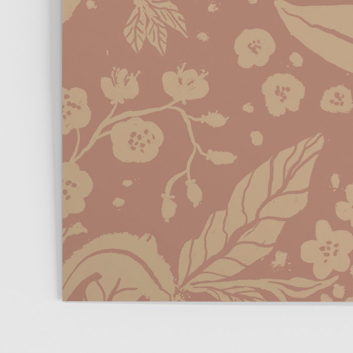 Terracotta and Golden Floral Pattern   Poster Gallery Image 3