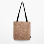 Terracotta and Golden Floral Pattern   Tote Bag Gallery Image 2