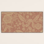 Terracotta and Golden Floral Pattern   Desk Mat Gallery Image 3