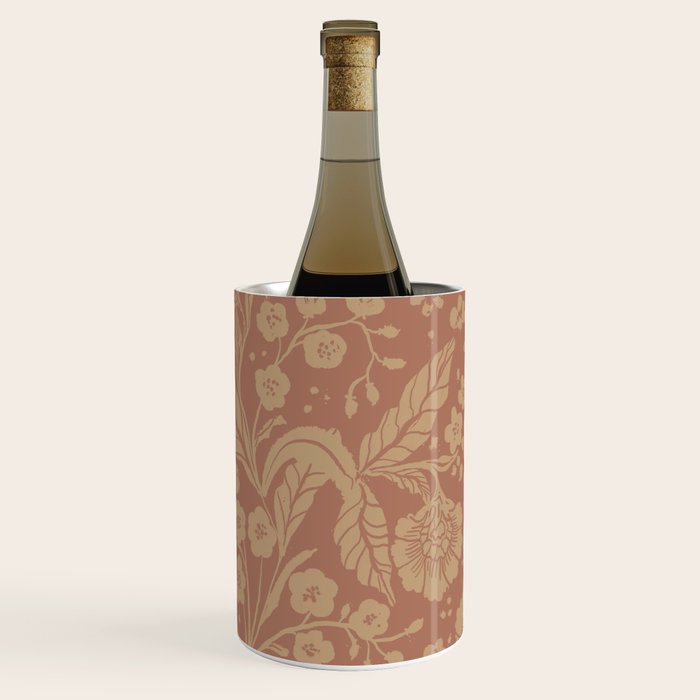 Terracotta and Golden Floral Pattern   Wine Chiller Gallery Image 3