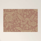 Terracotta and Golden Floral Pattern   Welcome Mat Gallery Image 1