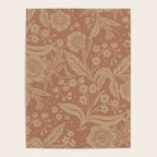 Terracotta and Golden Floral Pattern   Poster Gallery Image 4