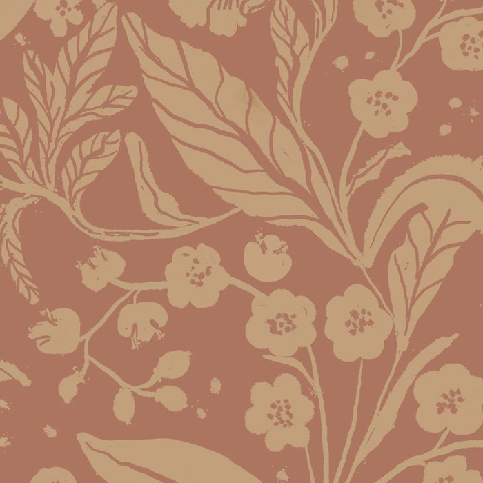 Terracotta and Golden Floral Pattern   Coffee Mug Gallery Image 2