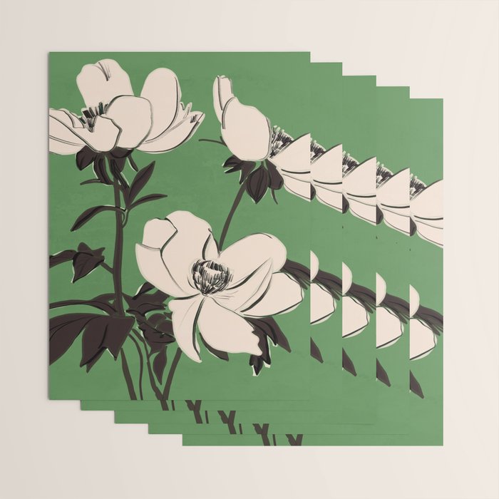 Modern Art Flowers 19 Wrapping Paper Gallery Image 3