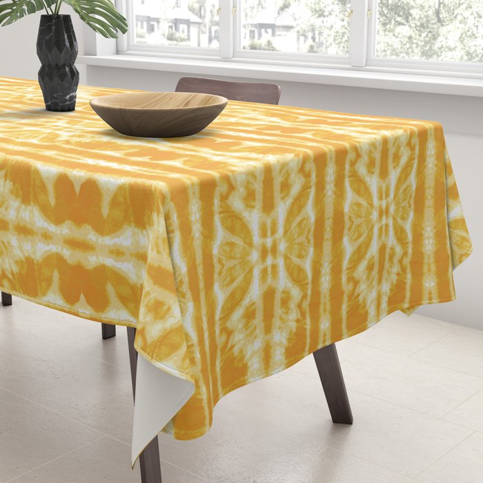 Yellow Tie Dye Twos Tablecloth Gallery Image 3
