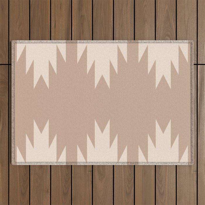 Geometric Southwestern Minimalism - Neutral Natural Beige Outdoor Rug Gallery Image 1