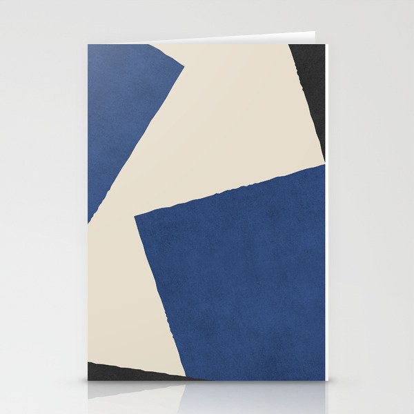 Graphic Edge Shapes - Bleu Navy Stationery Card Gallery Image 2
