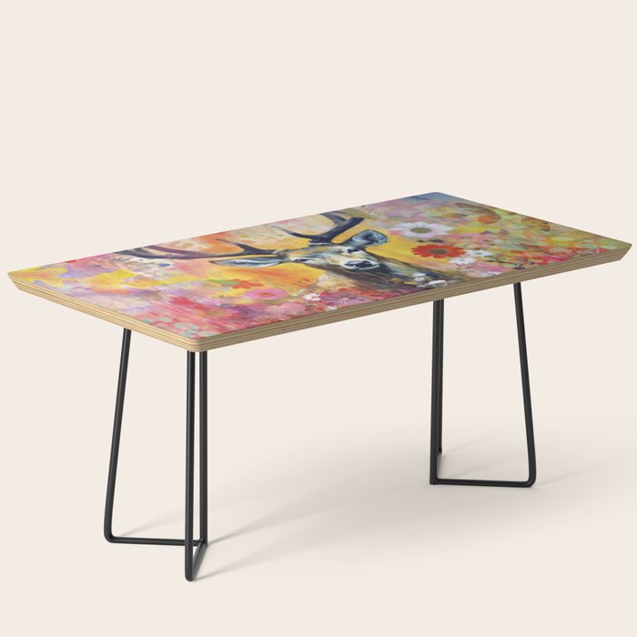 Colorful Wild Deer Indian Summer  Woodland Flora And Wildlife Coffee Table Gallery Image 1