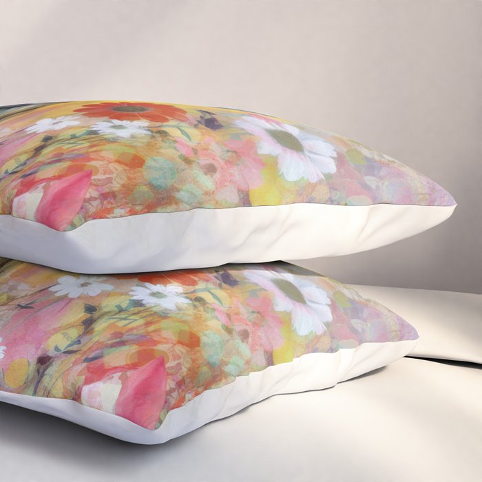 Colorful Wild Deer Indian Summer  Woodland Flora And Wildlife Pillow Sham Gallery Image 3