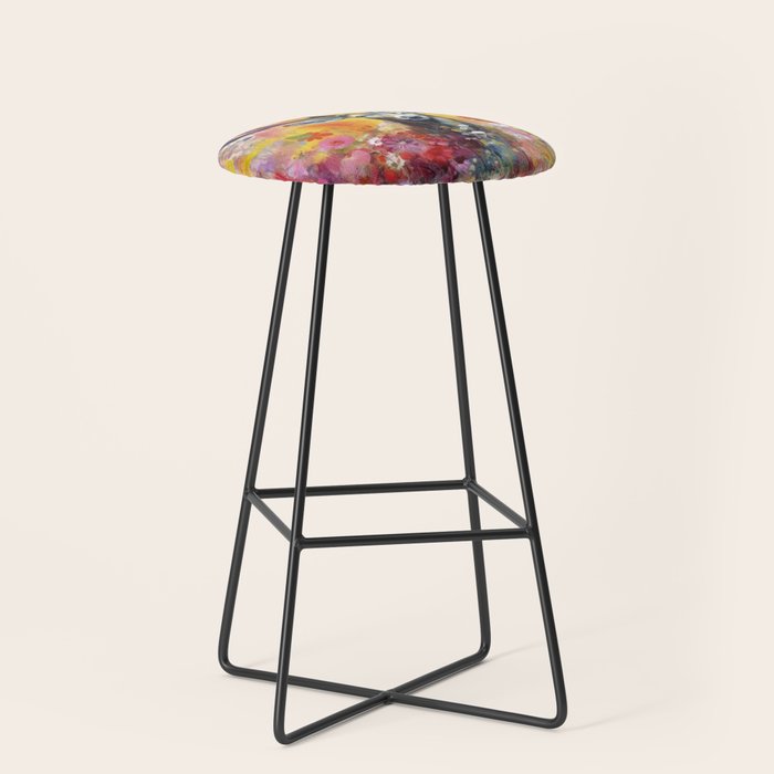 Colorful Wild Deer Indian Summer  Woodland Flora And Wildlife Stool Gallery Image 1